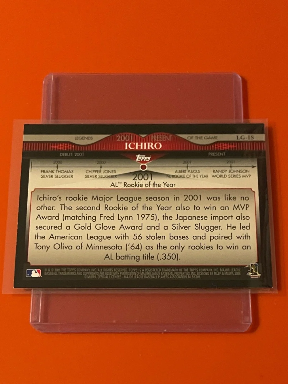 Ichiro #LG-IS 2009 Topps [Legends of the Game] Baseball Trading Card